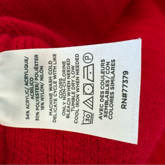 Ann Taylor Ribbed Sweater Jacket Iconic Red Size Medium Fall 2025 Collection - Picture 8 of 10